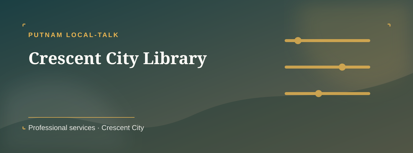 Crescent City Library Professional services cover banner in Crescent City