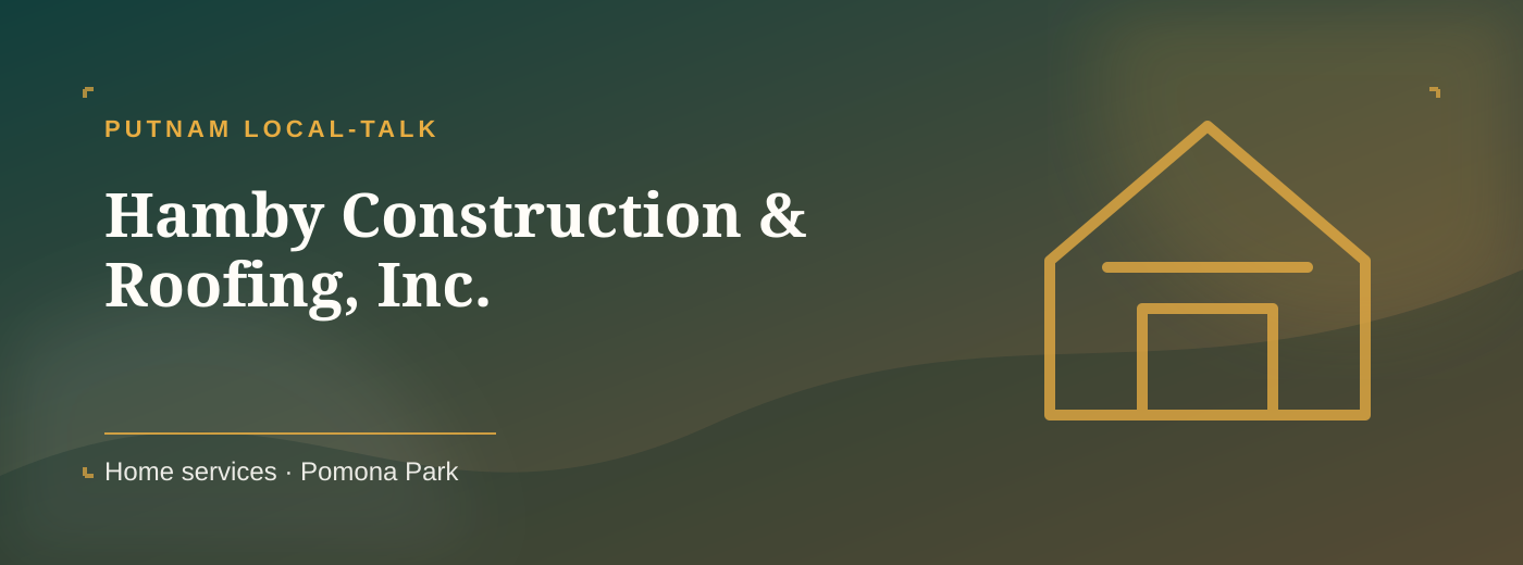 Hamby Construction & Roofing, Inc. Home & trades cover banner in Pomona Park