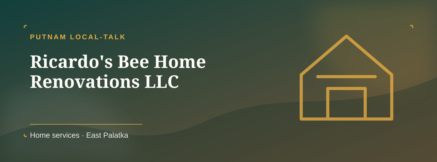 Ricardo's Bee Home Renovations LLC Home & trades cover banner in East Palatka