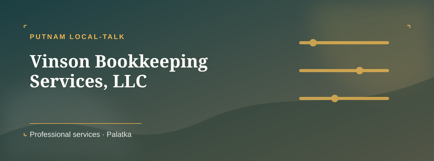 Vinson Bookkeeping Services, LLC Professional services cover banner in Palatka